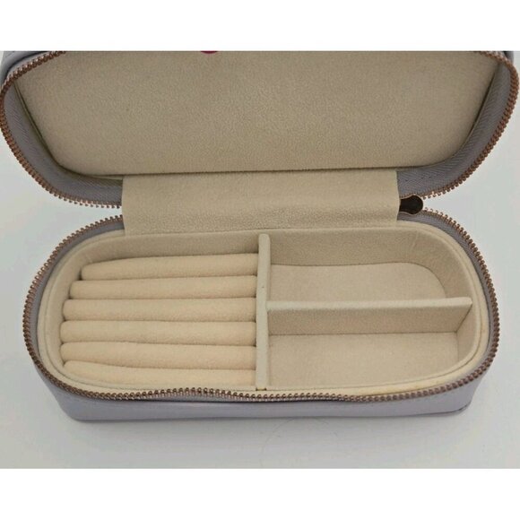 Rachel Zoe Travel Cases Makeup Case Jewelry Case Purple Gold EUC Set Of Two Zip - Picture 3 of 9